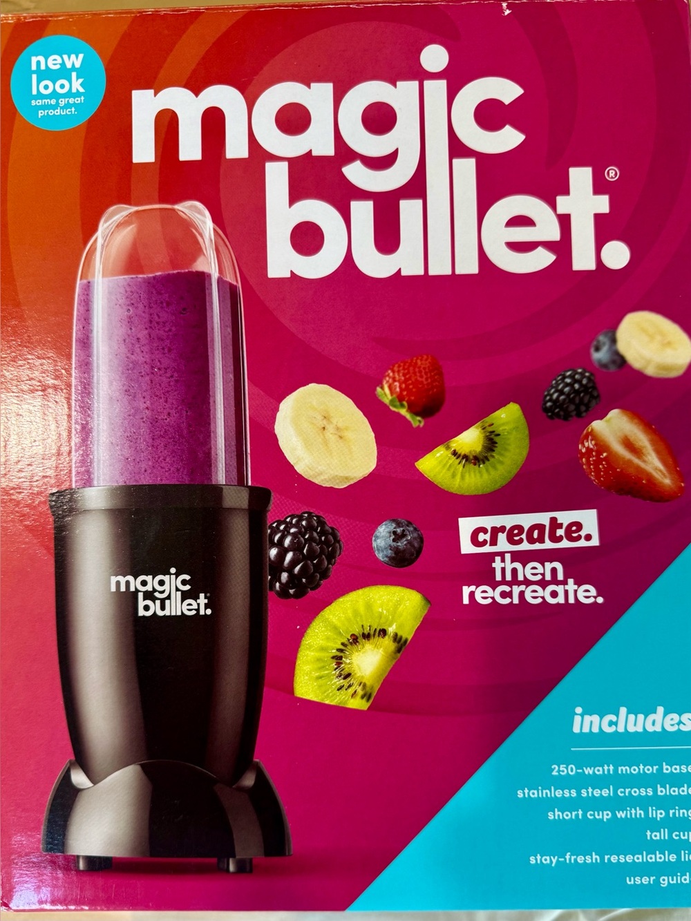 Magic Bullet Personal Blender 250W New in Box Smoothie Shake Mixer